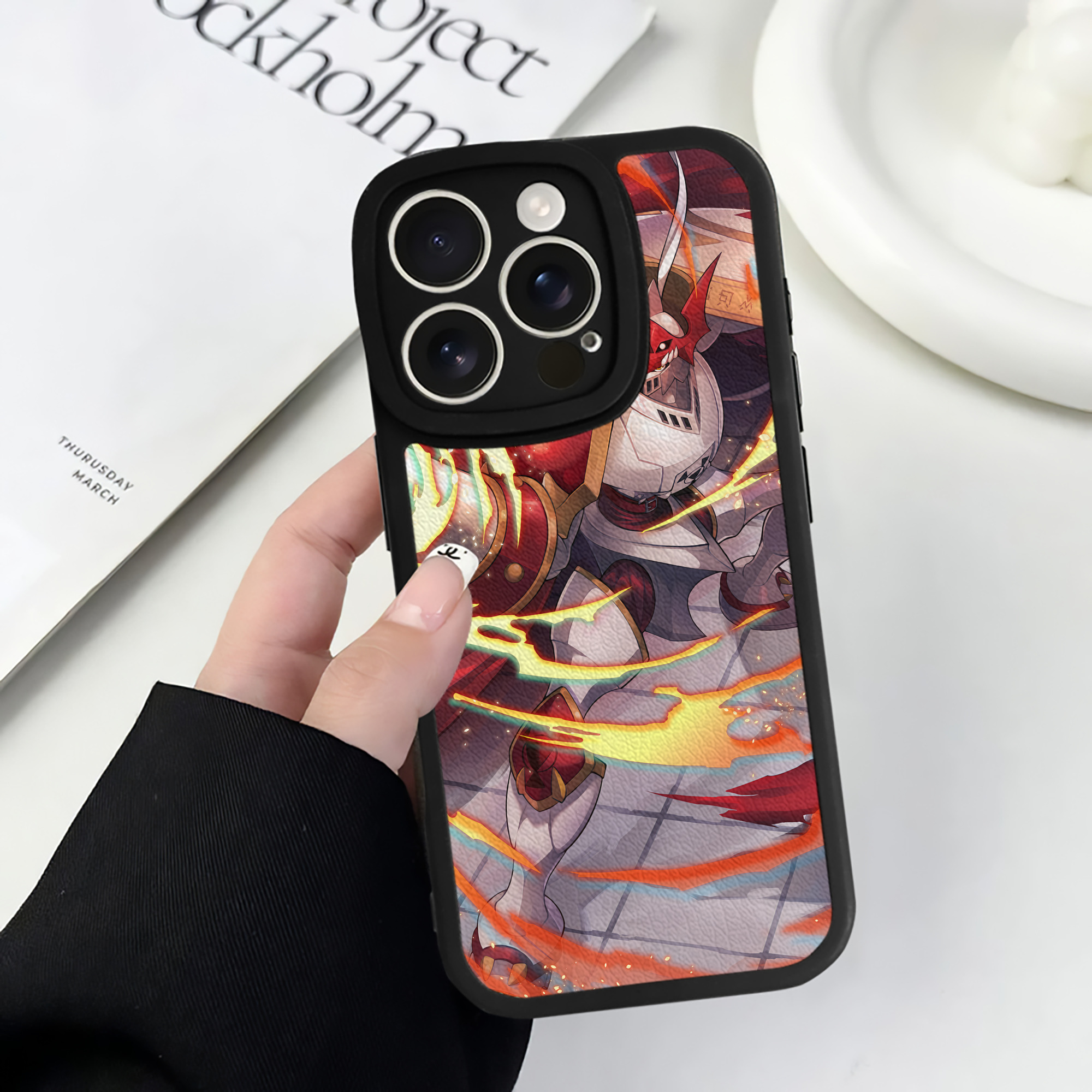 （画像用） Digimon デジタルモンスター/デジモン 【iPhone 16シリーズ対応】シリコンスマホケース（レザー調） 材質：シリコン